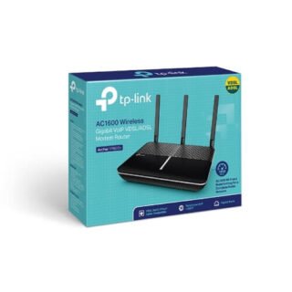 TP-Link Archer VR600V AC1600 1600Mbps Dual Band Wireless Gigabit VoIP VDSL2 ADSL2+ Modem Router 1300Mbps@5GHz 300Mbps@2.4GHz 4x1Gbps 2xUSB 3xAntenna
