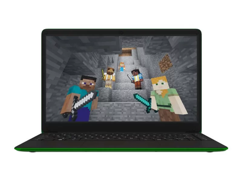 Leader Companion 402 Minecraft Edition, 14" HD Panel, Quadcore J4105 Processor, 4GB Ram,64GB Storage, Windows 10 s. M365 Personal 1 year, Minecraft Game, Green WASD keys, Minecraft Stickers, 1 Year Onsite Warranty - Image 2