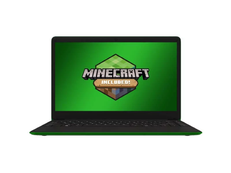 Leader Companion 402 Minecraft Edition, 14" HD Panel, Quadcore J4105 Processor, 4GB Ram,64GB Storage, Windows 10 s. M365 Personal 1 year, Minecraft Game, Green WASD keys, Minecraft Stickers, 1 Year Onsite Warranty